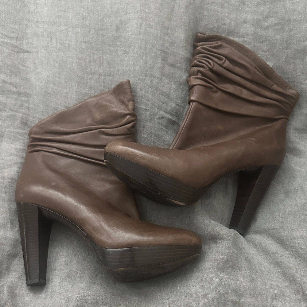 Via Spiga Brown High Heel Ankle Boots